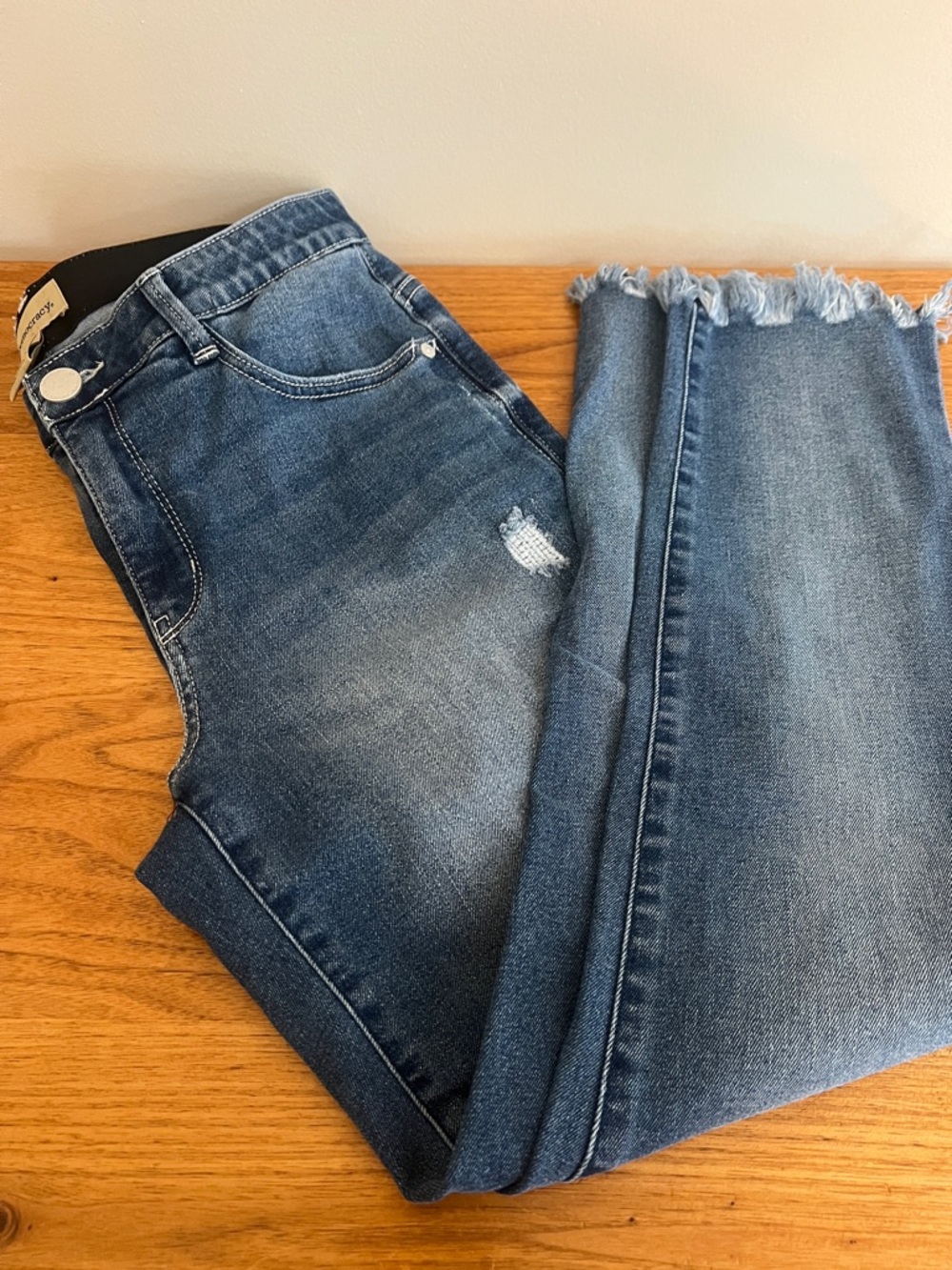 Democracy Distressed  Jeans in Medium Blue